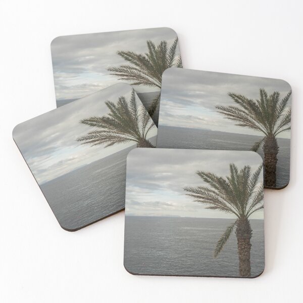 Item preview, Lonely Palm Tree Overlooking a Tranquil Ocean View designed and sold by NatureUnleashed.