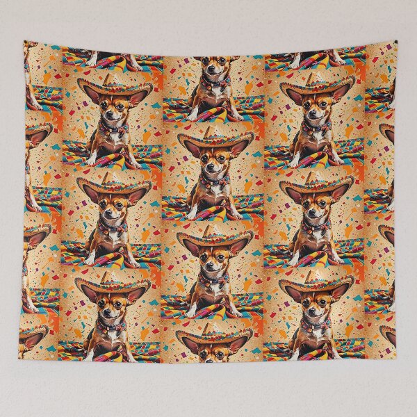 Item preview, Colorful Yo Quiero Taco Bell Chihuahua Dog taco bell  designed and sold by Earth Nature Creations.