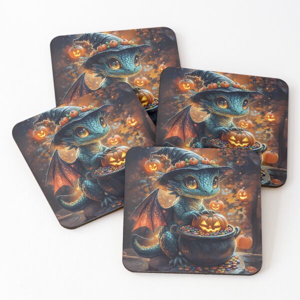 Item preview, Cute Dragon Witch with Cauldron designed and sold by ACastilloArt.