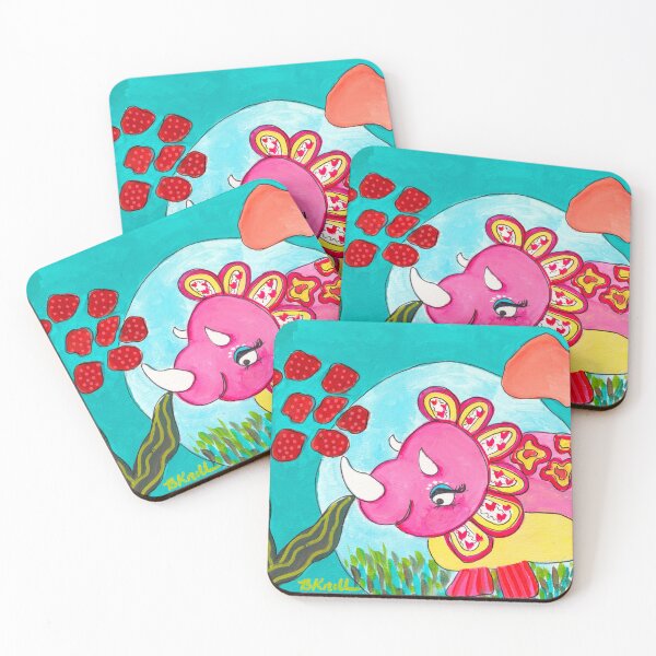 Item preview, Tricia the Triceratops - Bold Abstract Dinosaur Art Print DinoMonsters 2024 Collection Brenda Knoll designed and sold by Brenda  Knoll.