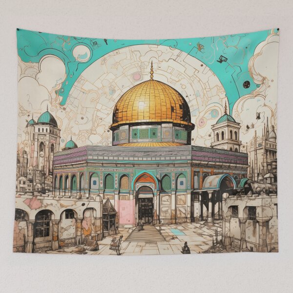 Item preview, Golden Dome of the Rock Art – Stunning Printable of Palestine's Iconic Landmark, Digital Download for Your Collection designed and sold by petraroest.
