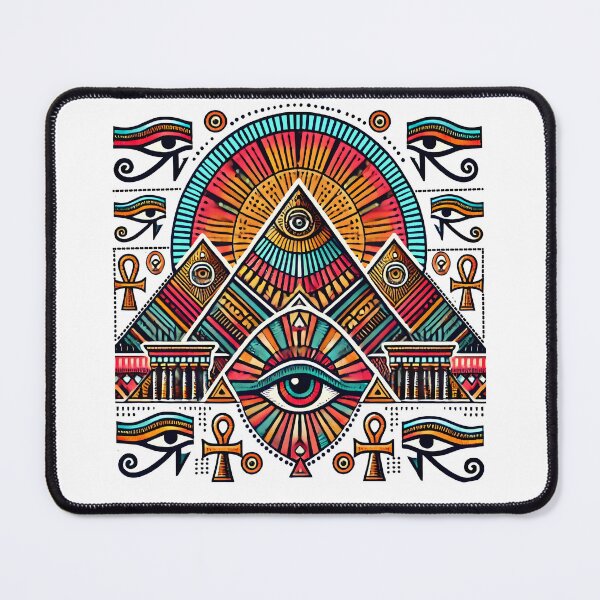 Item preview, Bold Ancient Egyptian Pyramids Design with Vibrant Colors designed and sold by DrawHandArt.