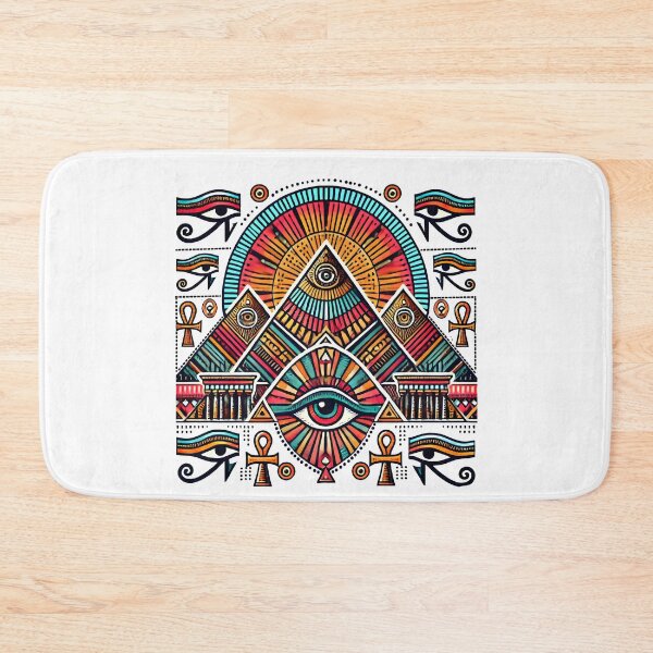 Item preview, Bold Ancient Egyptian Pyramids Design with Vibrant Colors designed and sold by DrawHandArt.