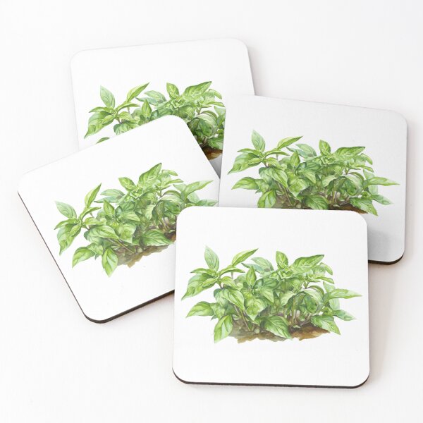 Item preview, Thai Basil Herb Watercolour - Darla's Edible Forage designed and sold by DarlaEdnaFleur.