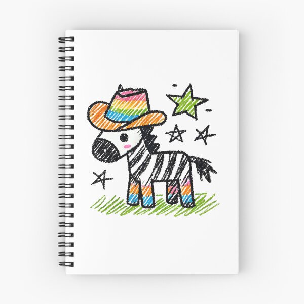 Item preview, Hand drawn zebra wearing rainbow cowboy hat designed and sold by MellowPeach.