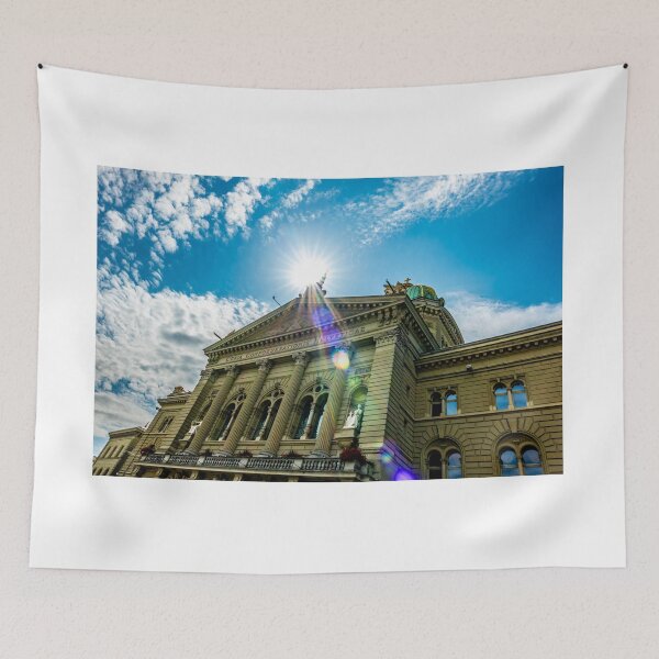 Item preview, Beautiful Bundeshaus Parliament Building or Federal Palace in a Sunny Day with Sunbeam designed and sold by Mats Silvan.