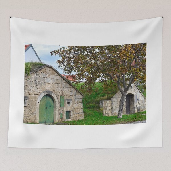 Item preview, Old stone wine cellars in Purbach, Austria,autumn season designed and sold by goceris.