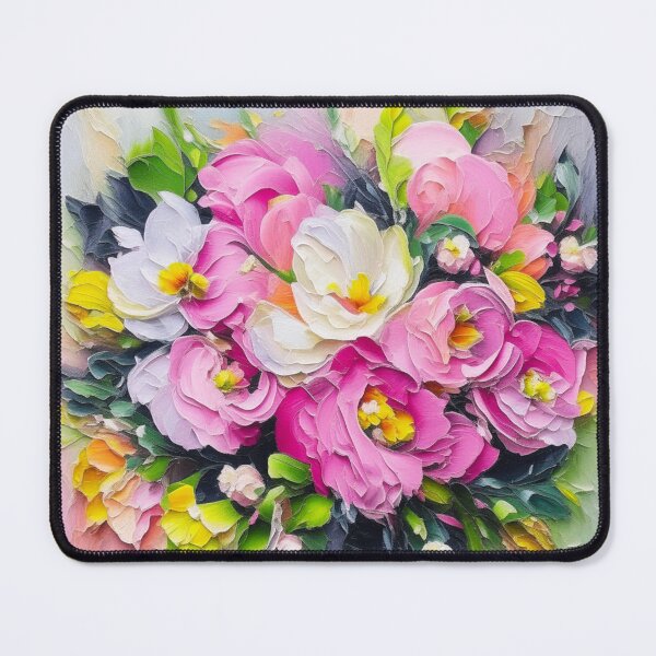 Item preview, Painterly Pink Flower Bouquet designed and sold by ByNicoleSara.