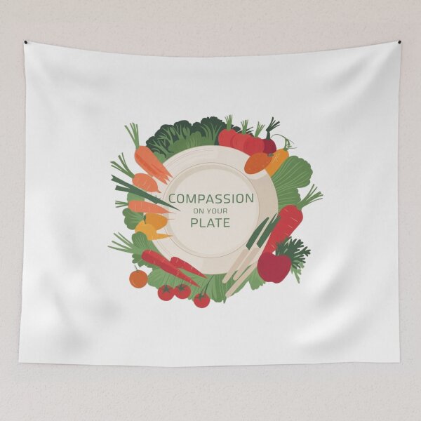 Item preview, Compassion on Your Plate – Plant-Based Living Design designed and sold by ArtSeeker01.