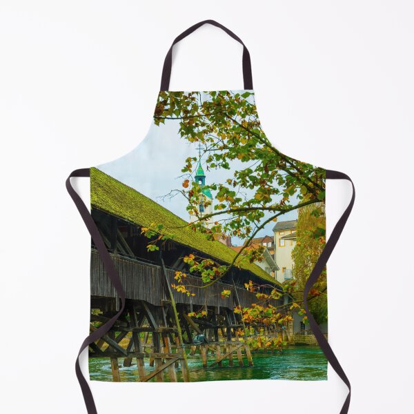 Item preview, Old Town and the Historical Covered Wood Bridge Holzbrucke over River Aare designed and sold by Mats Silvan.