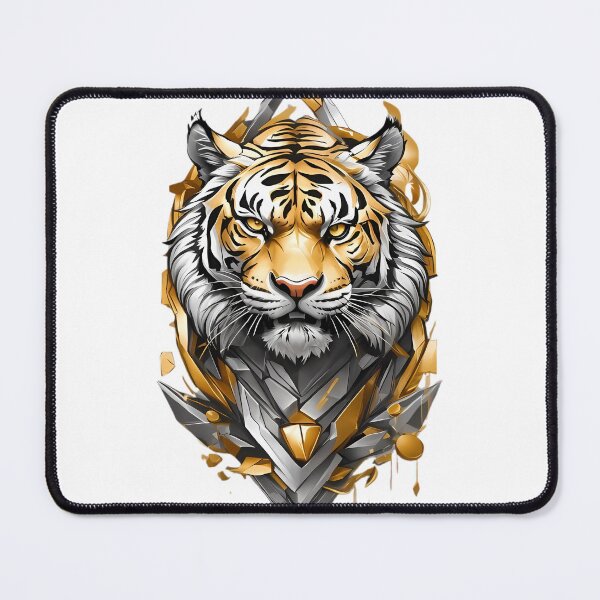 Item preview, Majestic Tiger Emblem: Gold and Silver Art designed and sold by Vesto Royal.