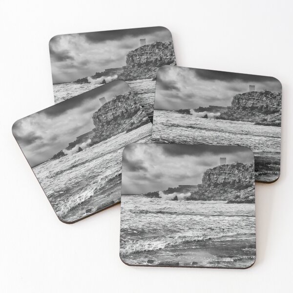 Item preview, Golden bay beach in stormy weather in Mellieha - Landscape photo designed and sold by TheArtistOf2022.