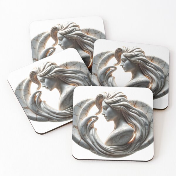 Item preview, isolated marble logo with female figure  designed and sold by Creative88Art.