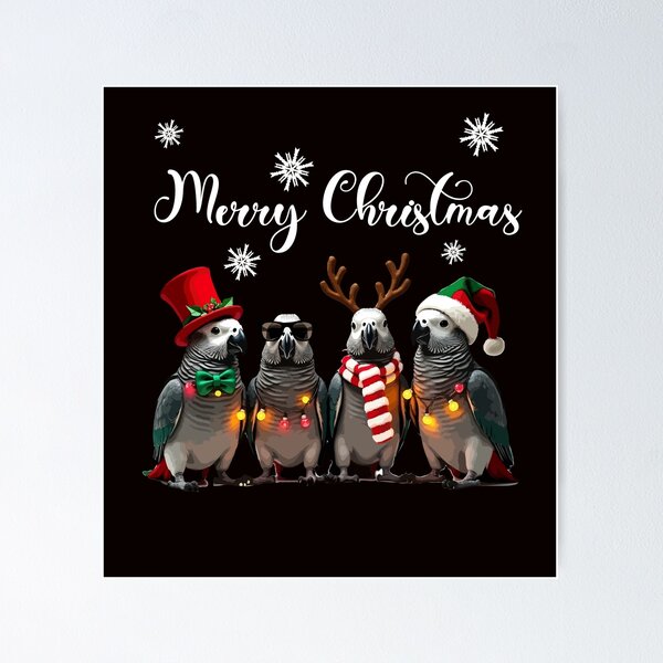 Item preview, Merry Christmas Parrots Holiday Family  designed and sold by AxelBrook.