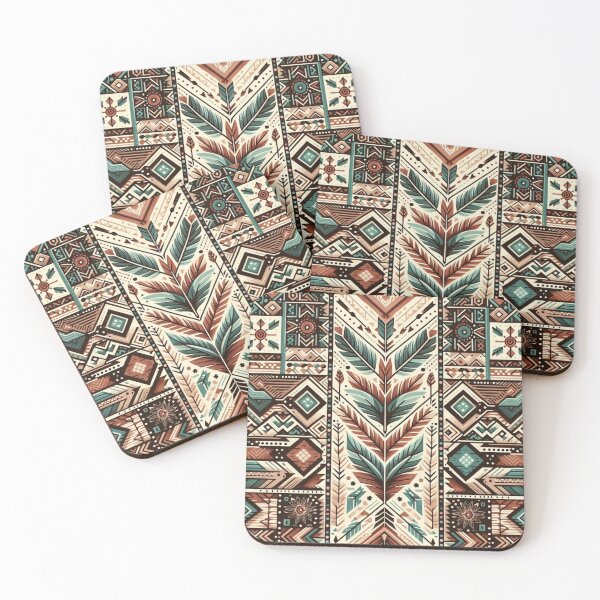 Item preview, Tribal Geometric Indigenous Pattern T-Shirt – Native American Art & Earthy Tones designed and sold by dreambigdrive38.