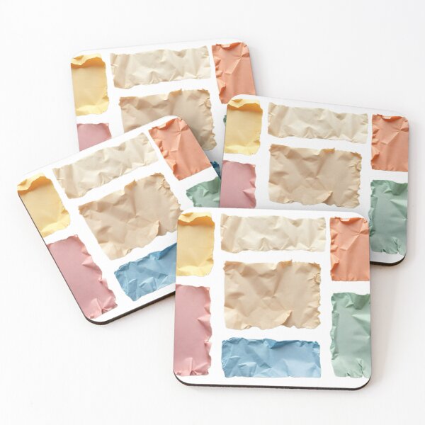 Item preview, a set isolated crumped colors paper designed and sold by Creative88Art.