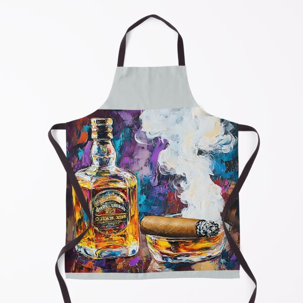 Item preview, Indulge in the Elegance of Whiskey and Cigar with Vibrant Hues Abstract AI Digital Art designed and sold by OlfactoART Studio.