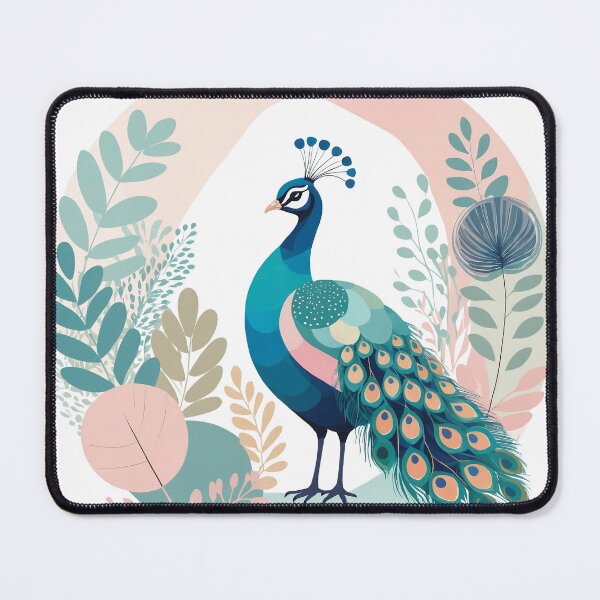 Item preview, Peacock with flowers designed and sold by HUMORONCOTTON.