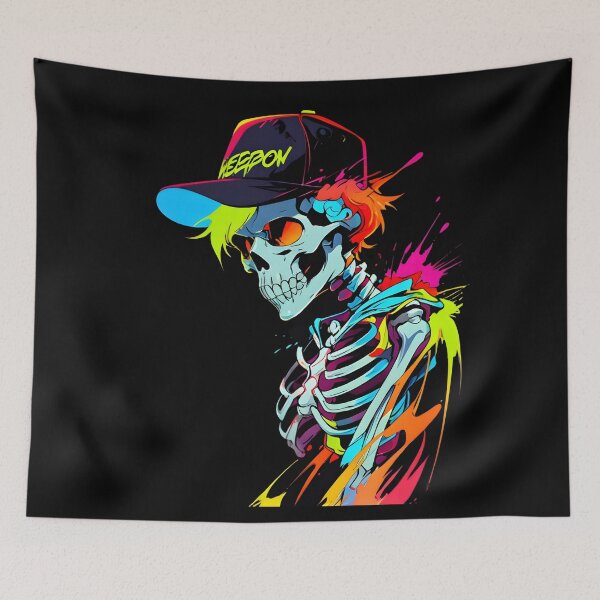 Item preview, Graffiti Skull with Urban Horror Vibes designed and sold by Mechanical-Artt.