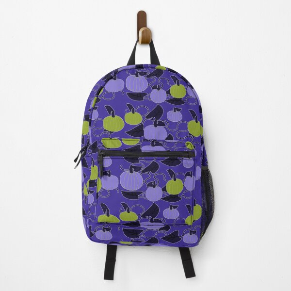 Item preview, Pumpkin Mood On: Pumpkin Pattern on Lilac Blue Background designed and sold by IraNiva.