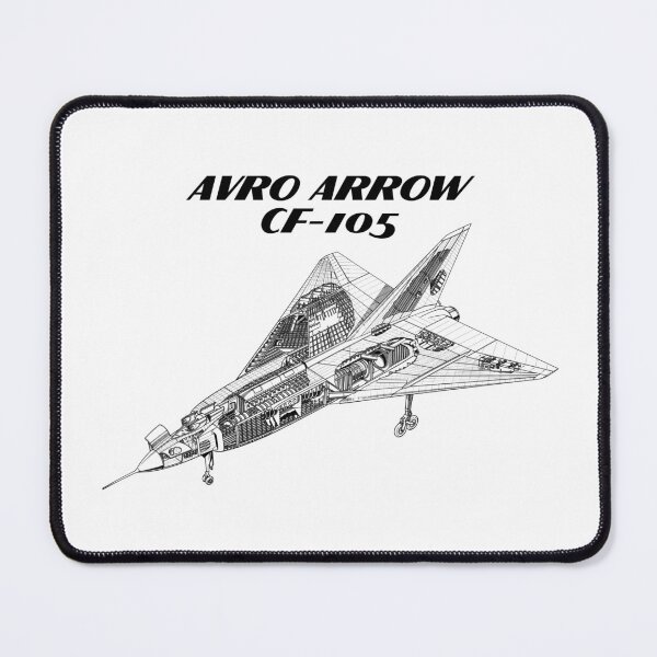 Item preview, Avro Arrow CF-105 Technical Drawing (for light color shirts) designed and sold by DontGiveaShirt.