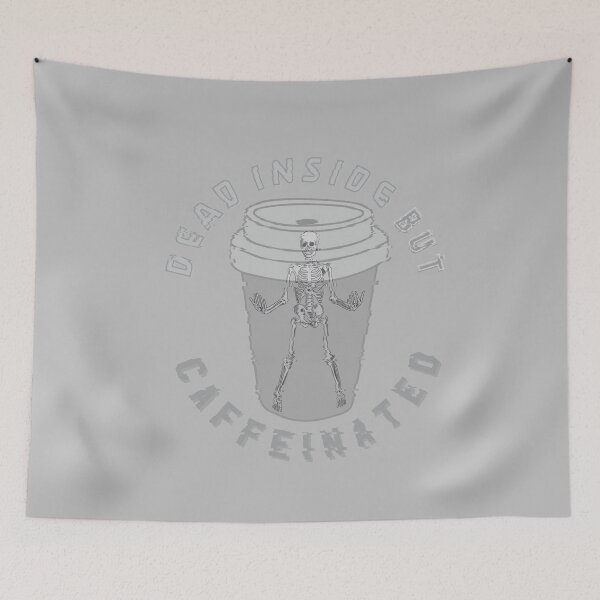 Item preview, Dead Inside But Caffeinated Skeletons Drinking Coffee Funny Skeletons Halloween Gifts for Coffee Lovers Skull Spooky designed and sold by MatthewViews.