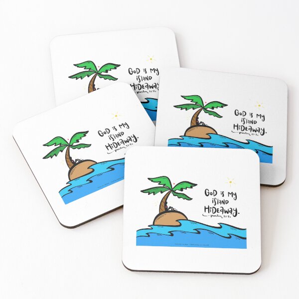 Item preview, God is my island hideaway. Psalm 32:7a designed and sold by CalmInThePsalms.