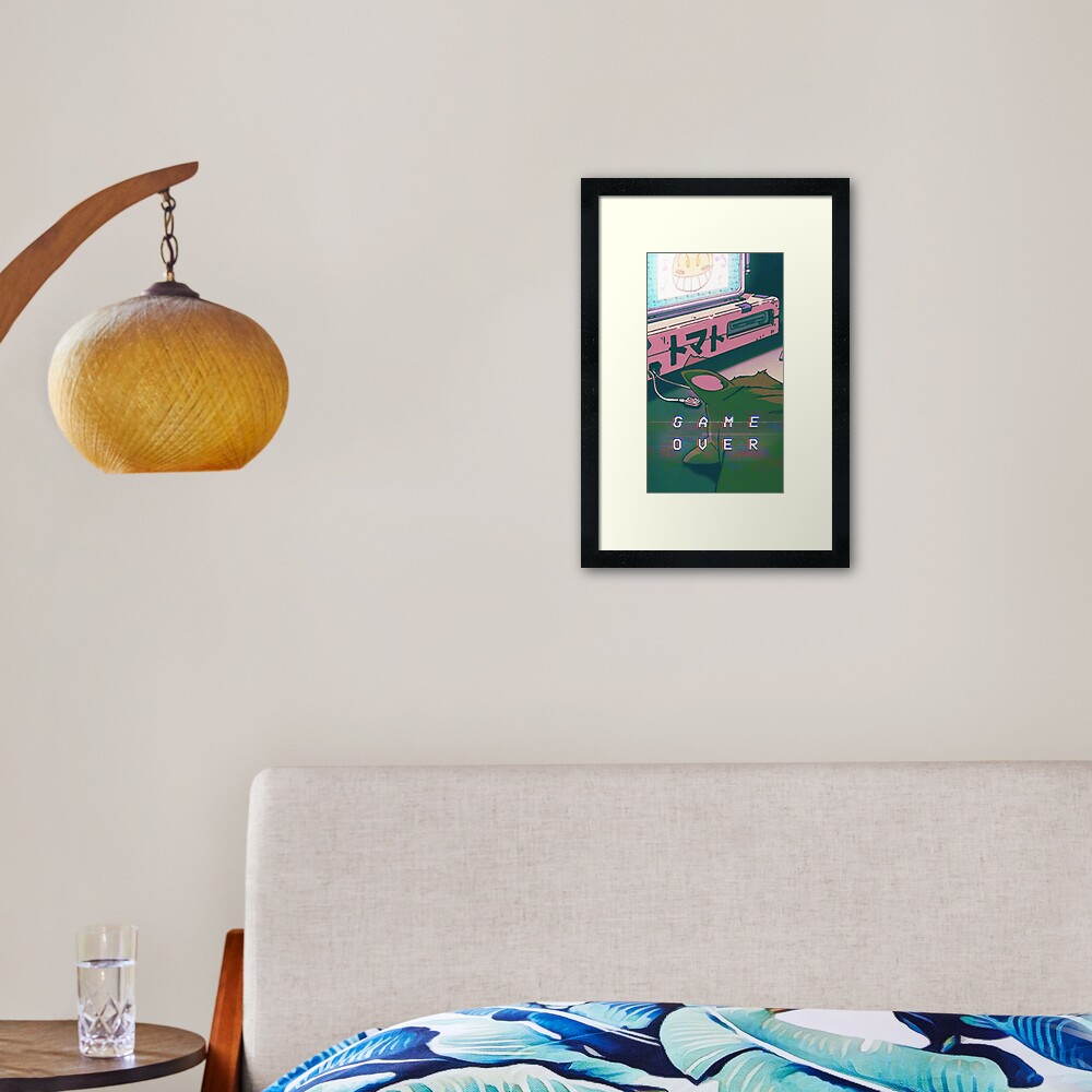 Aesthetic Game Over Framed Art Print