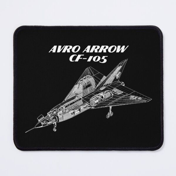 Item preview, Avro Arrow CF-105 Technical Drawing (for dark backgrounds) designed and sold by DontGiveaShirt.