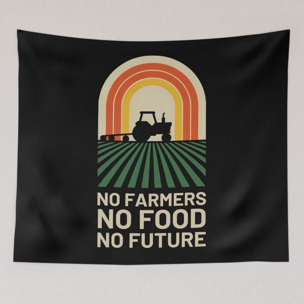 Item preview, No Farmers No Food No Future Tractor Farm Supporters designed and sold by Anniko Art Studio.