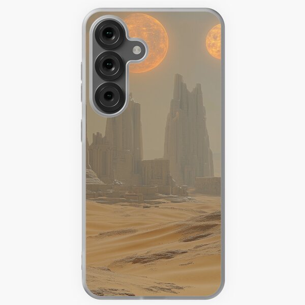 Item preview, Futuristic city under a golden storm  style Dune designed and sold by Mateo Balagio.