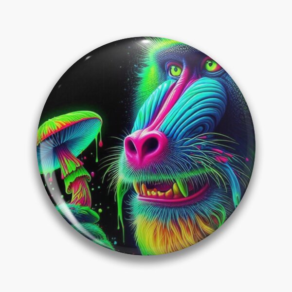 Item preview, psychedelic chimpanzee designed and sold by Racar4.