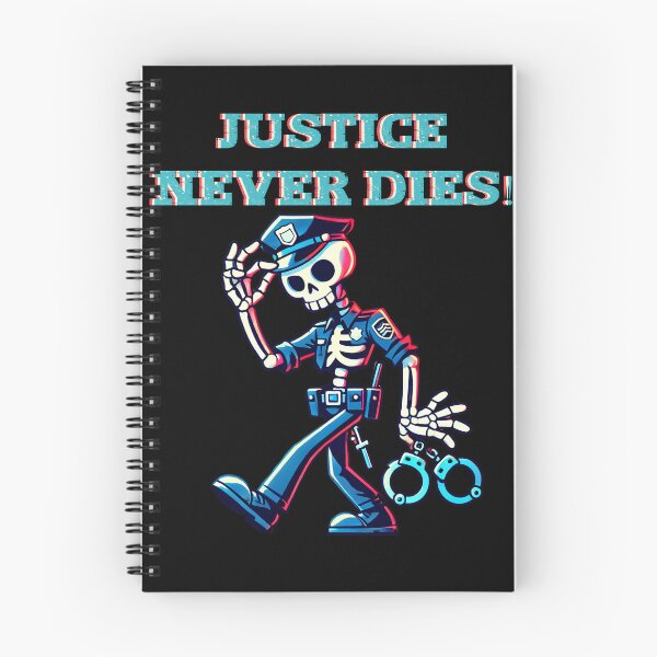 Item preview, Police Skeleton, Justice Never Dies! designed and sold by NicoDesignArt.