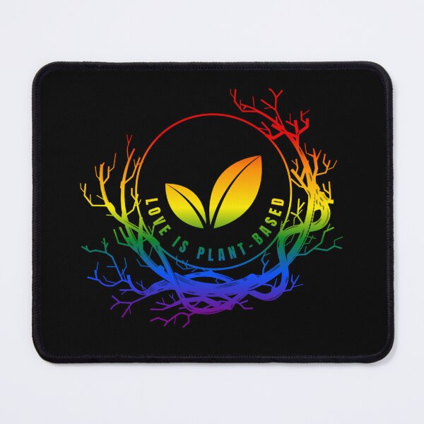 Item preview, Love Is Plant-Based, Classic pride flag graphic, Vegan day slogan, World Vegan Day, vegan pride, vegetarian, Veggies, Tree Hugger, Nature lover, designed and sold by PrideBeProud.