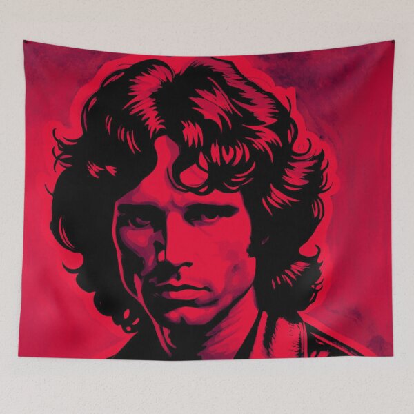 Artikelvorschau, Jim Morrison Dunkelrotes Kunstwerk | TheAmericanPoet entworfen und verkauft von TheAmericanPoet.
