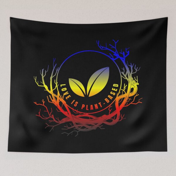 Item preview, Love Is Plant-Based, Polyamory pride flag graphic, Vegan day slogan, World Vegan Day, vegan pride, vegetarian, Veggies, Tree Hugger, Nature lover, designed and sold by PrideBeProud.
