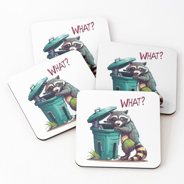 Item preview, a cute raccoon rummages through the trash can designed and sold by Pr7em.