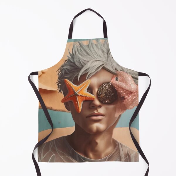 Item preview, White hair and starfish designed and sold by alucnieshop.