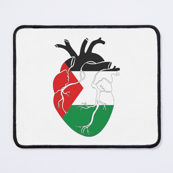 Item preview, Palestine Flag Heart designed and sold by MagiqueStickers ⭐⭐⭐⭐⭐.