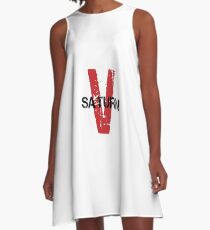 Saturn fünf V A-Linien Kleid