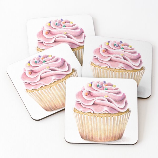 Item preview, Cupcake with pink frosting and sprinkles designed and sold by Peppermintcamel.