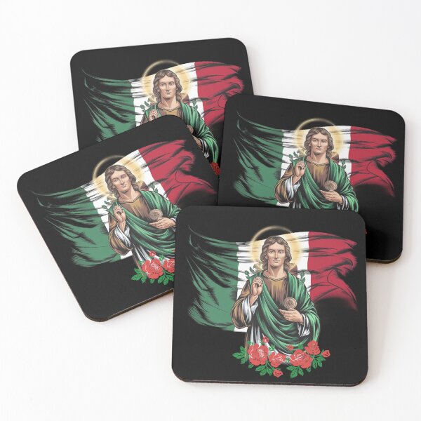 Item preview, San Judas Tadeo Con Bandera De México - For those devoted to Saint Jude Thaddeus and proud of their Mexican heritage. designed and sold by Zyziowsky.