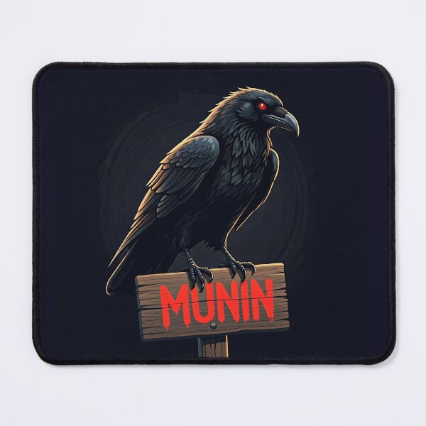 Item preview, Munin crow on sign designed and sold by Munin Store.