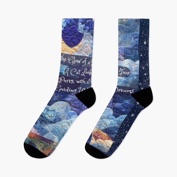 Item preview, Blue Cat and Moon with Stars designed and sold by WitsandWonders.