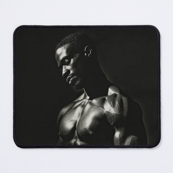 Item preview, Black & White Muscular Nude Black Male designed and sold by Atlas Kai.