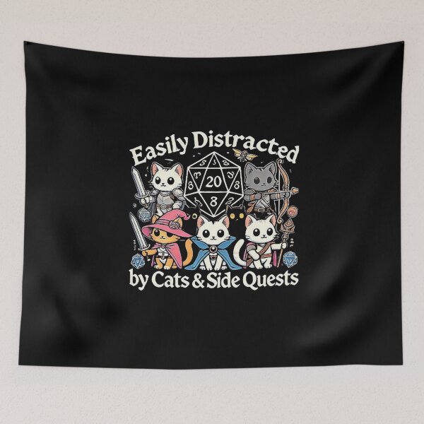 Item preview, Adorable RPG Cats with Side Quests - Funny Cat Lover Design designed and sold by love3617.