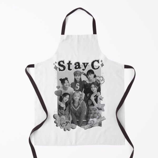 Item preview, STAYC K-pop Group Black and White Collage designed and sold by AJUNICE STUDIO.