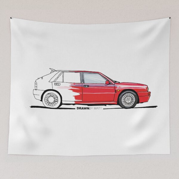 Item preview, Lancia Delta Drawing designed and sold by DrawnByMatt.
