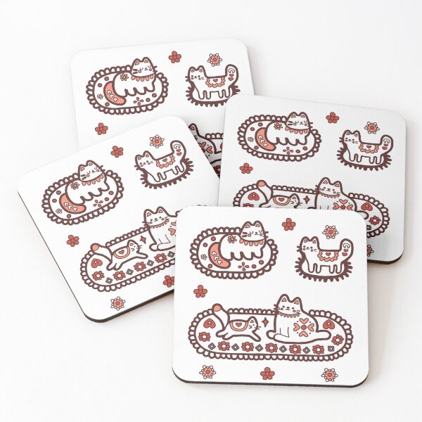Item preview, KittyKat -  Fluffy Kittens on Cozy Cat Mats designed and sold by KittyKatCats.