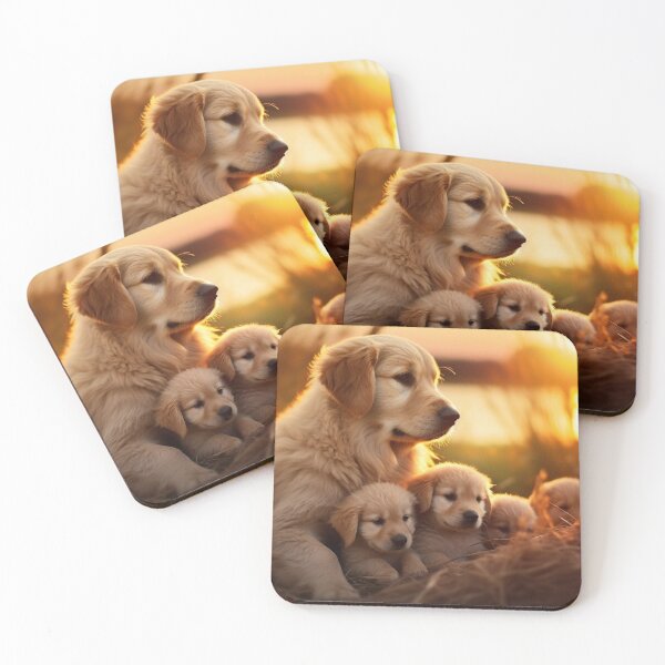 Item preview, Golden Retriever with puppies  designed and sold by HofTao.